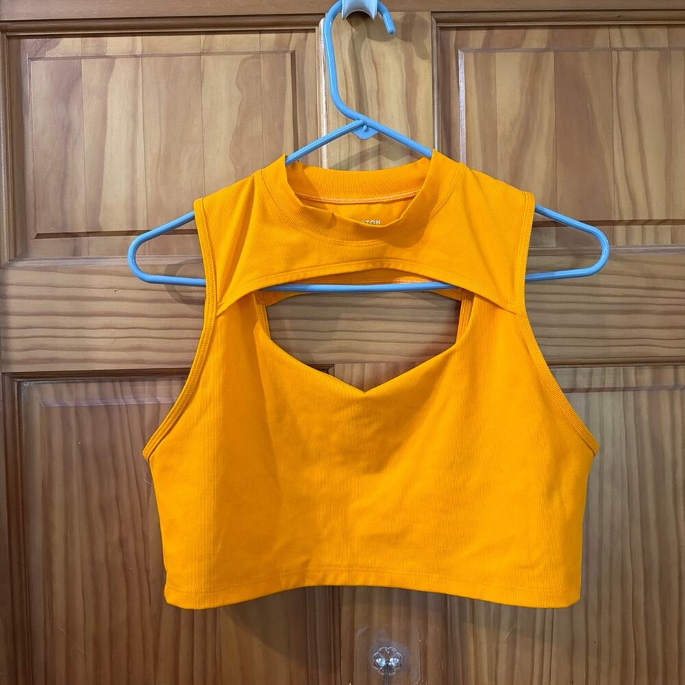 Women's Orange Peloton Cutout Athletic Tank Top Size XL